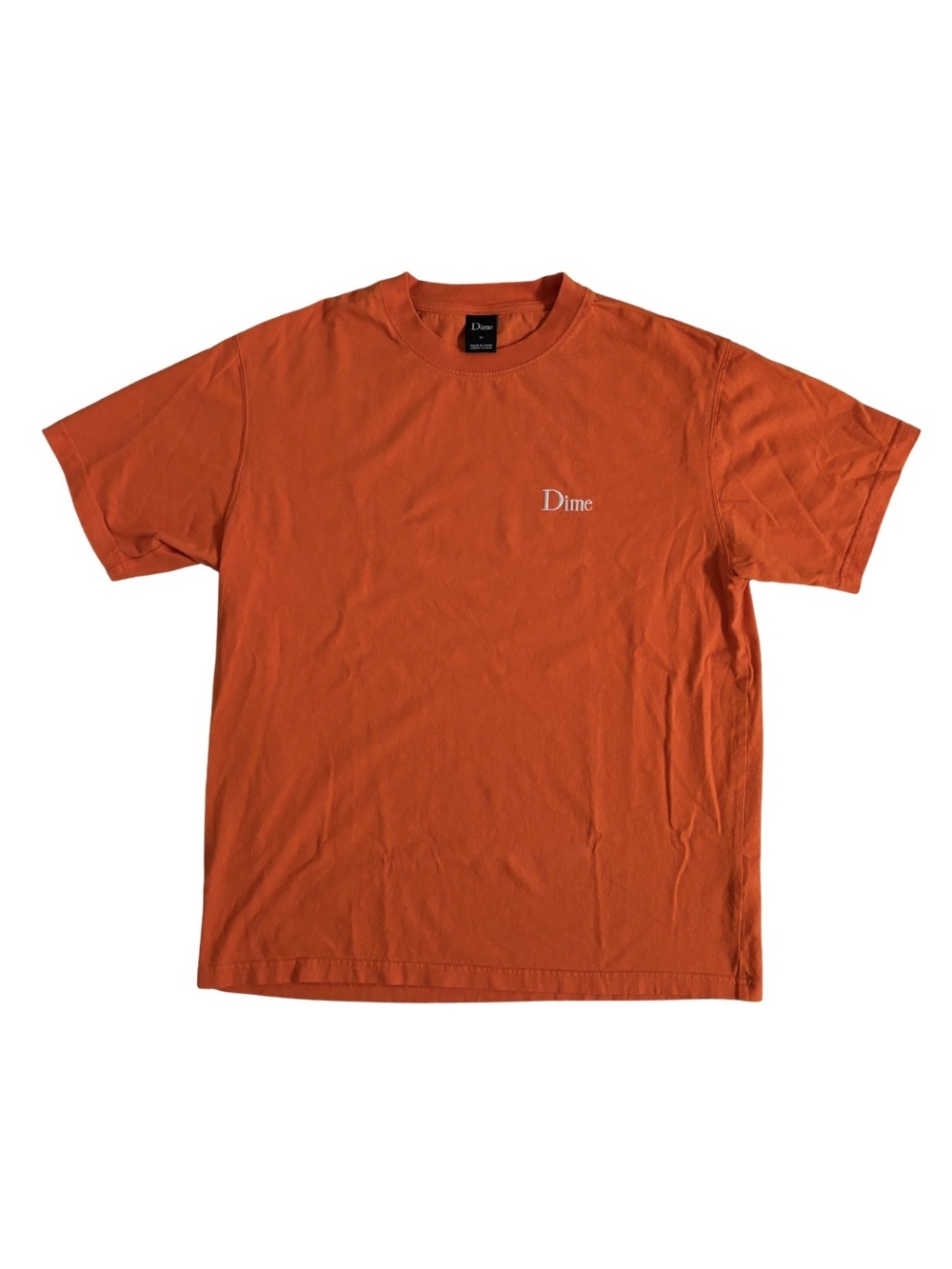 Dime Orange Short Sleeve Logo Tee